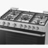 فرن غاز مايديا 5 عيون 60×90 استيل جوانب سلفر (شبك عريض) MFO-MG36LE(SS)K